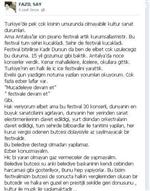 FAZIL SAY - Fazıl Say Açıklaması