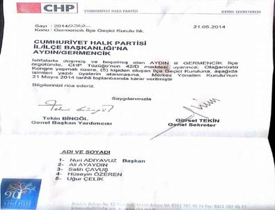 Chp Germencik İlçe Başkanlığı’na Geçici Olarak Nuri Adıyavuz Atandı