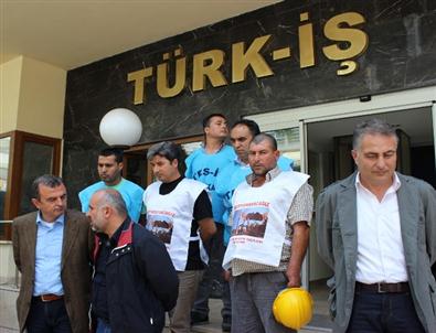 Tes-iş Sendikasına Bağlı Yatağan İşçileri Türk-iş'i Bastı