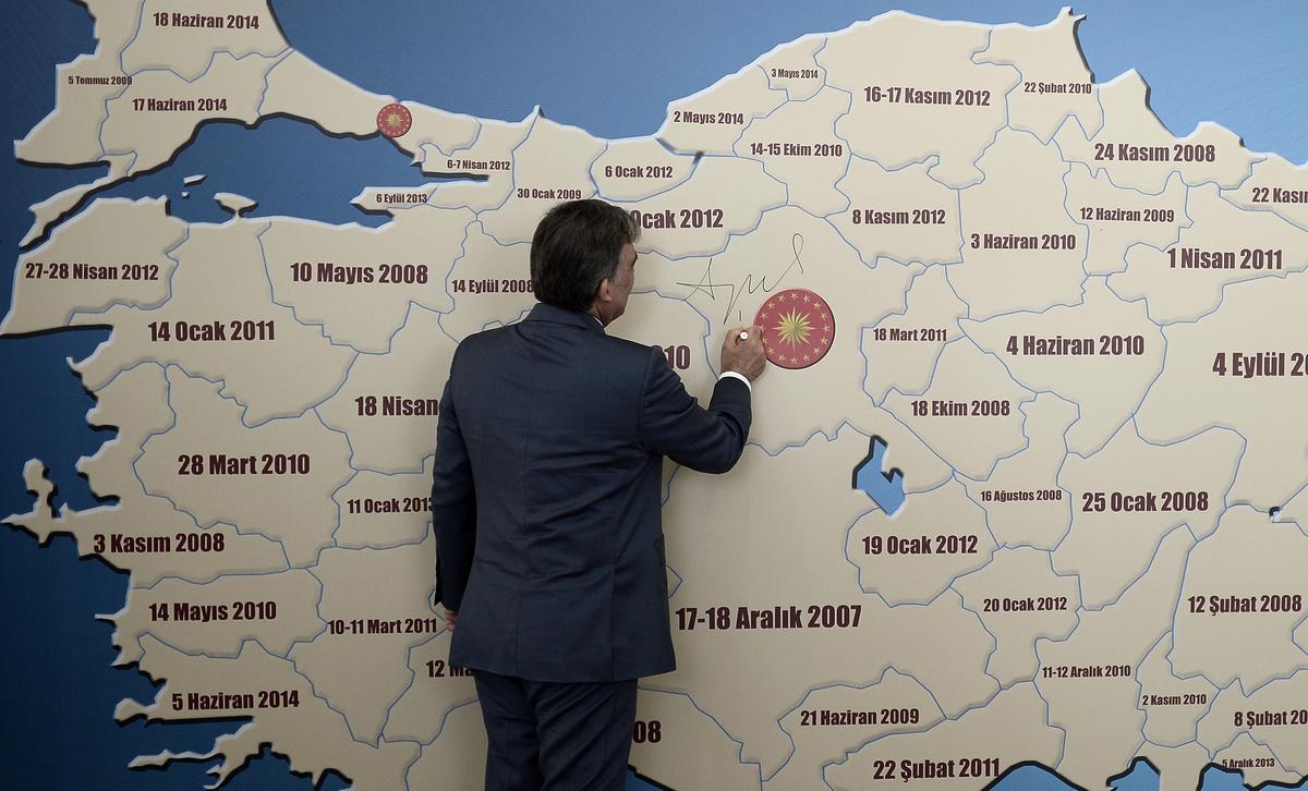 Gezdiği 81 ilin tarihli haritası hazırlandı