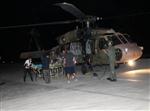Tsk, 3 Yaralıyı Helikopterle Hastaneye Nakletti