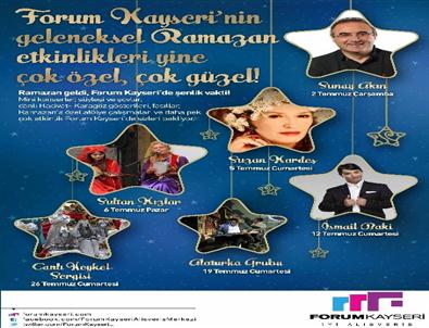Forum Kayseri'de Geleneksel Ramazan Etkinlikleri Başlıyor