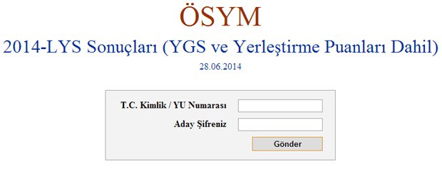 Öğrencilerin merak ettiği 2014 LYS Sonuçları açıklandı