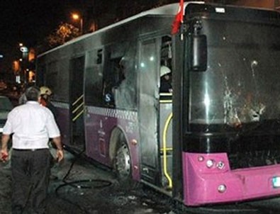 Halk otobüsüne molotoflu saldırı