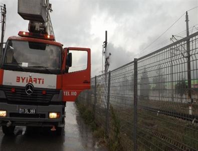 Trafo Patlayınca Kısa Süreli Panik Yaşandı