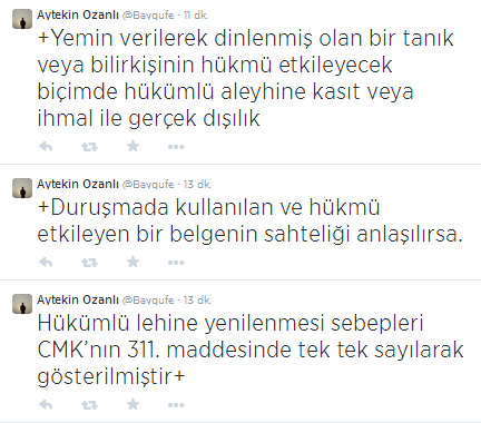 Balyoz hakiminden şike tweetleri