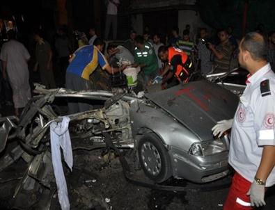 İsrail Gazze’de Basın Aracını Bombaladı