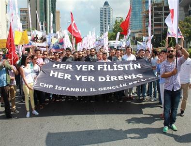 Chp İstanbul Gençlik Kolları’ndan İsrail Protestosu