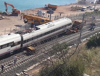 YHT test sürüşünde kaza yaptı