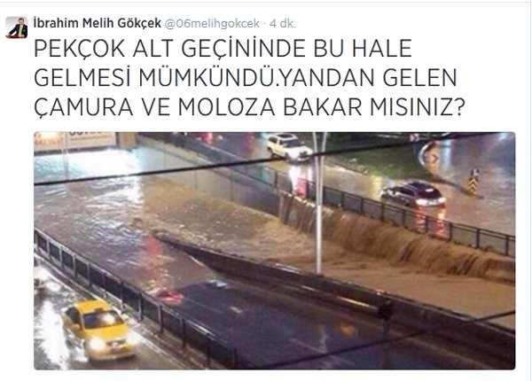 Gökçek'ten su basan alt geçide fotoğraflı açıklama