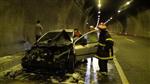 EROL AYDIN - Bolu Tünelinde Otomobil Yangını