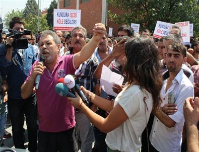 Ayakkabıcılardan 'suriyeli İşçi've 'sigorta'Protestosu