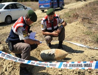 Çanakkale'de Bulunan Top Mermisi İmha Edildi