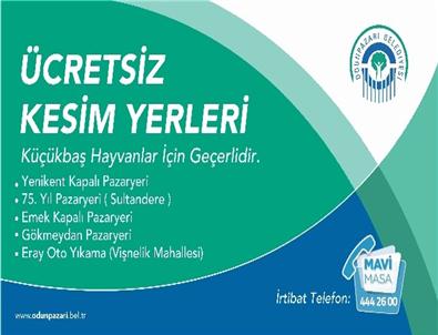 Odunpazarı'nda Kurban Kesim Yerleri Belirlendi