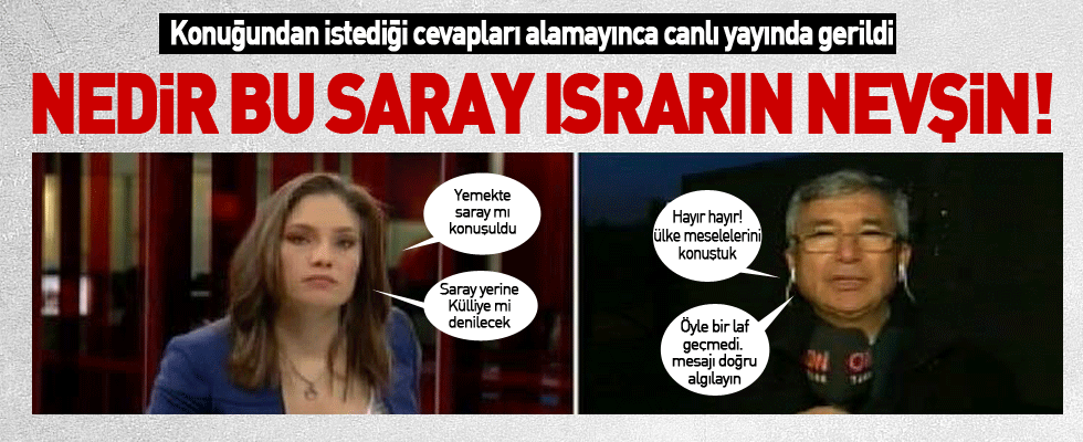 Nevşin Mengü istediği cevabı alamayınca fena gerildi