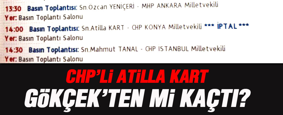 Atilla Kart Gökçek'in karşısına çıkamadı
