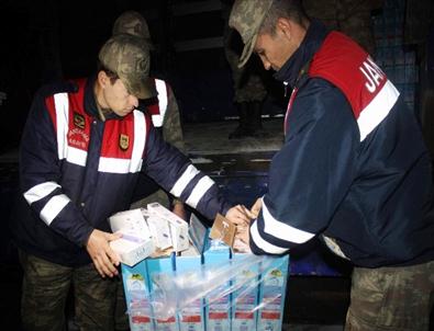 Deterjan Kutusunda Sigara Kaçakçılığına Jandarmadan Darbe