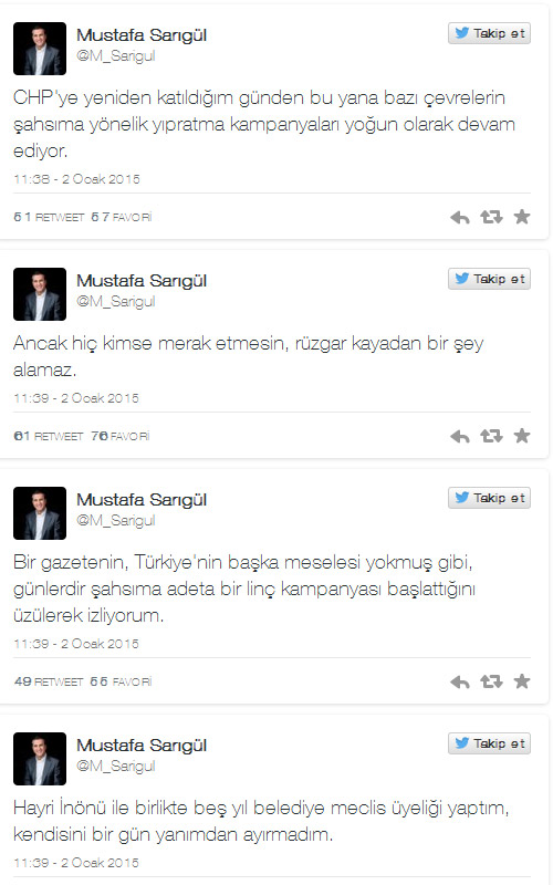 Sarıgül'den İnönü'ye jet cevap