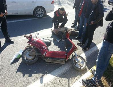 Otomobilin Çarptığı Bisiklet Sürücüsü Yaralandı