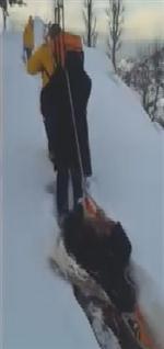 KOAH - Kızakla Ambulansa Taşındı