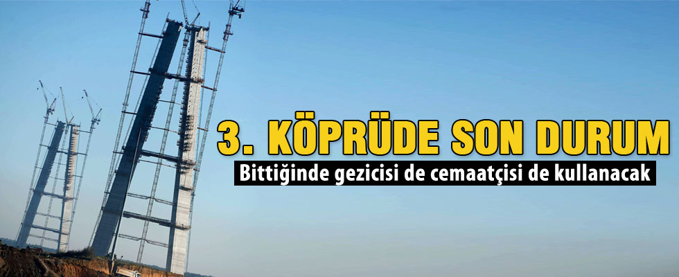 3. köprüde dev tabliyelerin montajı sürüyor