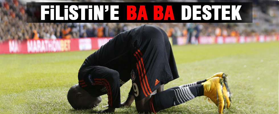 Demba Ba'da Filistin'e destek