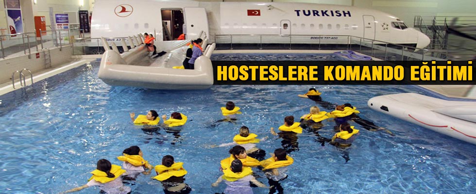 Hostes adaylarına zorlu eğitim