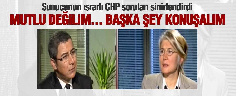 Sunucunun ısrarlı CHP soruları Emine Ülker Tarhan'ı sinirlendirdi