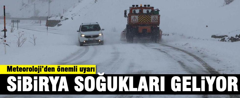 Sibirya soğukları geliyor