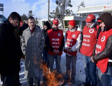 Başkan Ataç, Grev Çadırını Ziyaret Etti