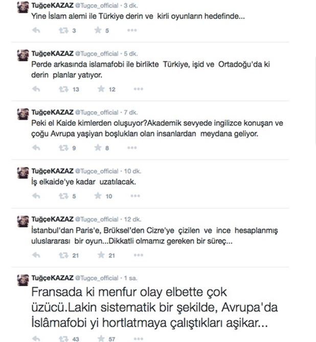 Tuğçe Kazaz Charlie Hebdo saldırısını yorumladı