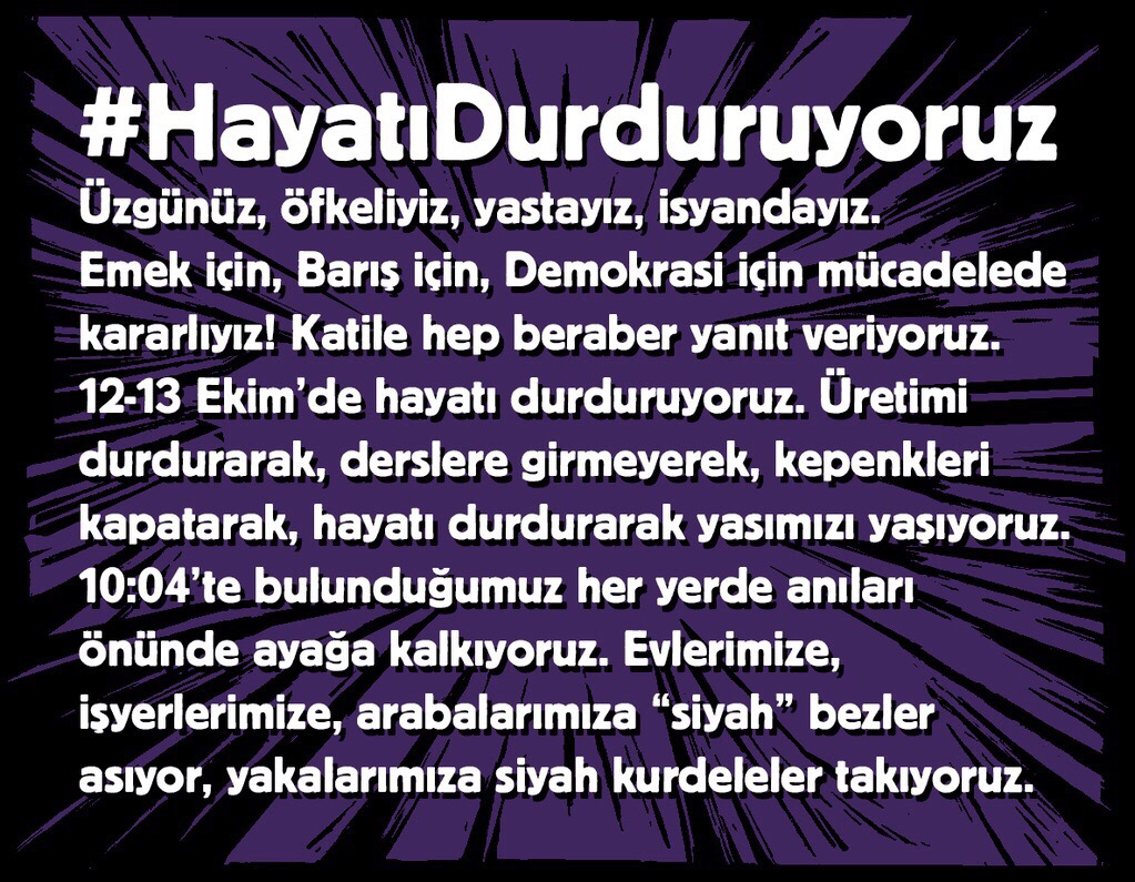 Ankara'daki patlama sonrası Gezi ve PKK taktiği eylemler