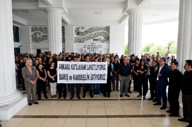 Muratpaşa Belediyesi Çalışanlarının Terör Protestosu