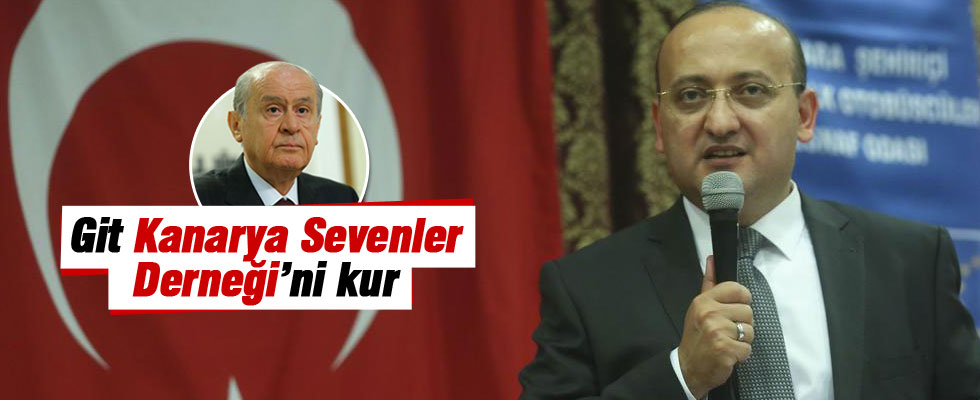 Yalçın Akdoğan'dan Bahçeli'ye: Git kanarya sevenler derneği kur