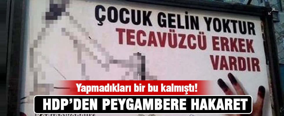 Peygambere hakaret içeren karikatürü HDP'li belediye kullandı