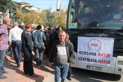 Servisçilerden 'Korsana Hayır' Eylemi