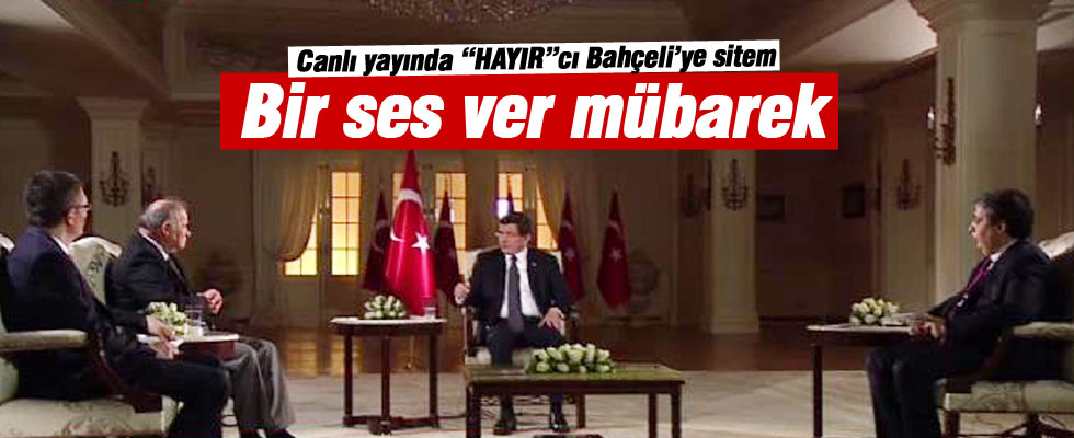 Başbakan Davutoğlu: Bir ses ver mübarek