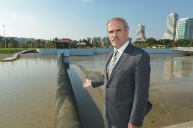 Hüdavendigar Parkı Nilüfer Çayı'nda Çeşitli Spor Dalları İçin Gereken Su Yüzeyi Oluşmaya Başladı