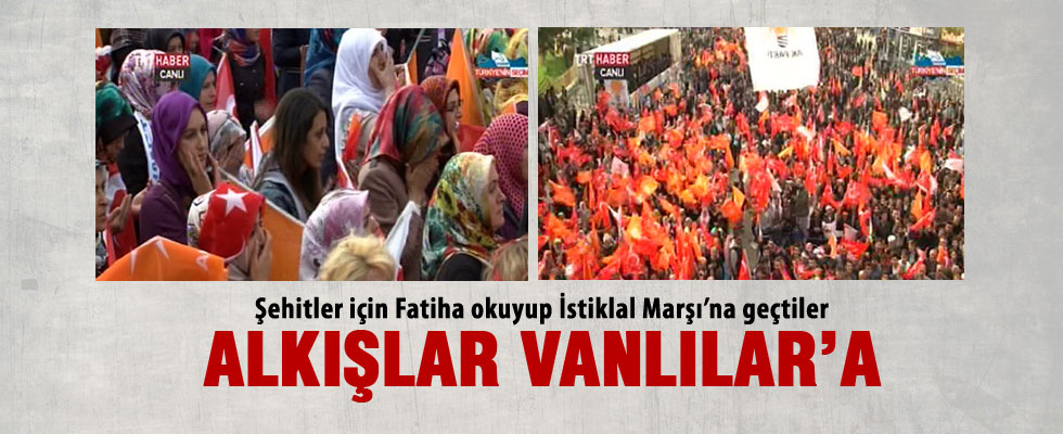 AK Parti mitinginde önce Fatiha sonra İstiklal Marşı