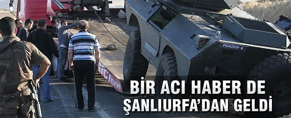 Şanlıurfa'da polis aracı devrildi: 1 şehit, 1 yaralı