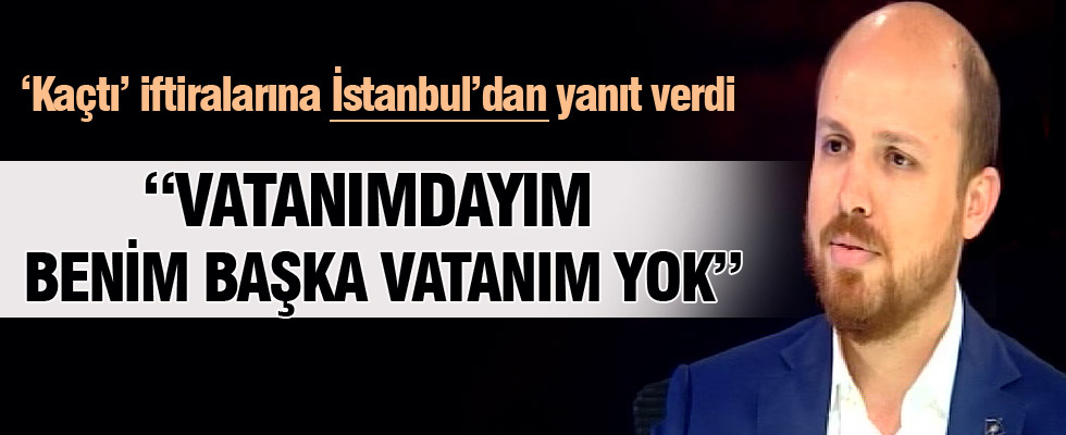 Bilal Erdoğan 'kaçtı' iftiralarına canlı yayında cevap verdi