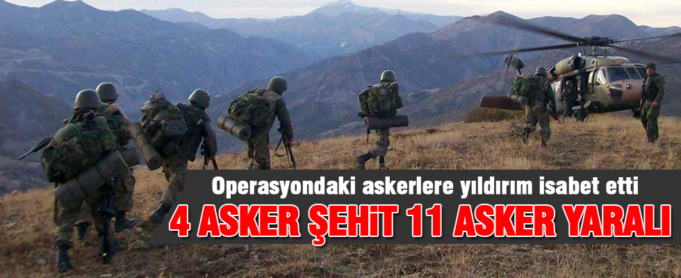 Hakkari'de 4 asker şehit oldu