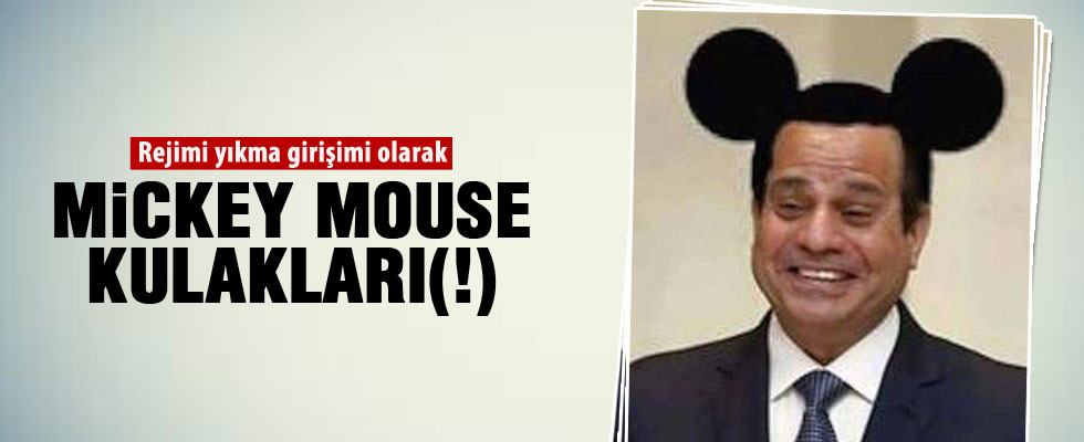 Mickey Mouse kulaklı Sisi fotoğrafına 3 yıl hapis
