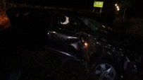Kayganlaşan Yolda Takla Atan Otomobilde 4 Kişi Yaralandı