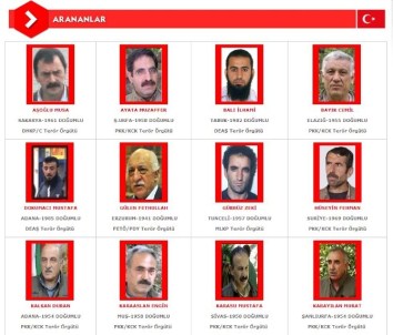 İçişleri Bakanlığı Aranan Teröristlerin Listesini TEK TEK Açıkladı