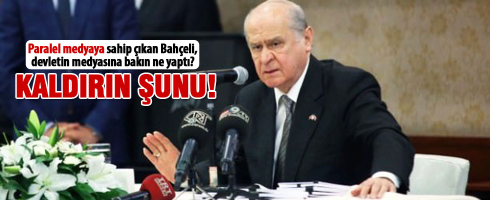 Bahçeli'den TRT'ye çirkin tavır