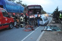 Uşak'ta Trafik Kazası Açıklaması 1 Ölü, 4 Yaralı