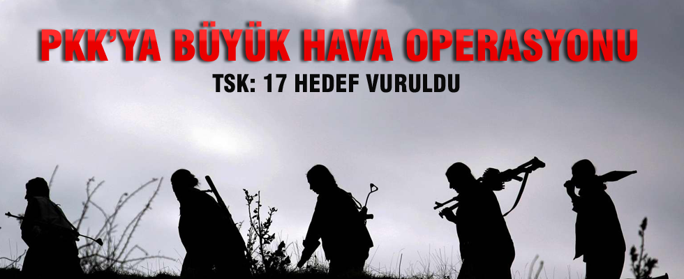 PKK'ya büyük hava operasyonu: 17 hedef vuruldu