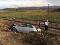 Çorum'da Otomobil Şarampole Devrildi Açıklaması 1 Ölü, 2 Ağır Yaralı