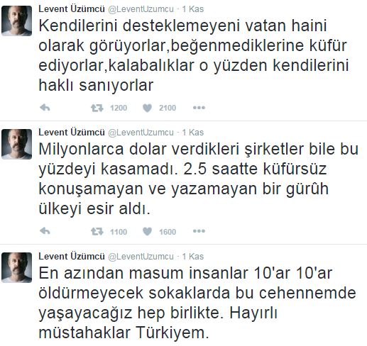 Levent Üzümcü yine nefret kustu!